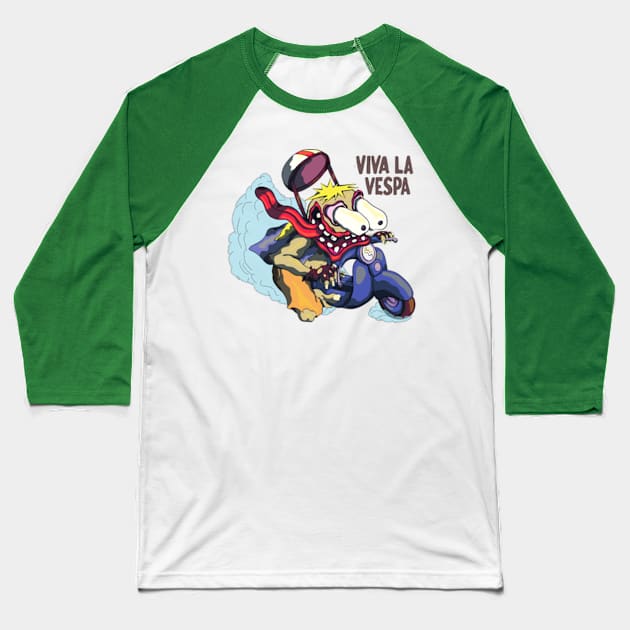 Viva La Vespa Baseball T-Shirt by FullTuckBoogie